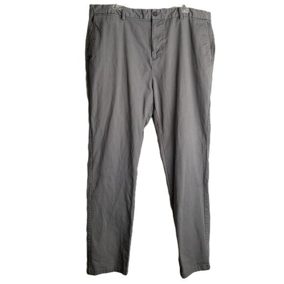 Old Navy Slim Chinos 40x32 Gray Stretch Business Casual Office Minimalist Mens - Picture 1 of 6